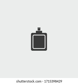 perfume bottle icon. perfume bottle vector on gray background