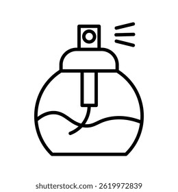 perfume bottle icon white on background