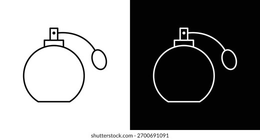 Iconos de la botella de perfume. simple, golpe, iconos negros