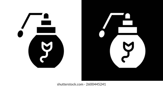 Perfume bottle icons vectors set in solid style.