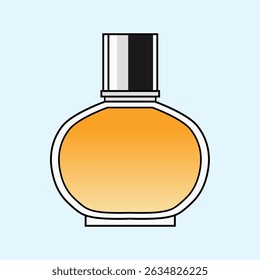Ilustração De Garrafa De Perfume Com Cores De Gradiente