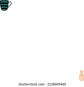 Perfume bottle, illustration, vector on a white background.