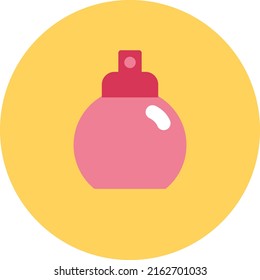 Perfume bottle, illustration, vector on a white background.