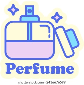 Perfume bottle isolated. EPS 10 editable.