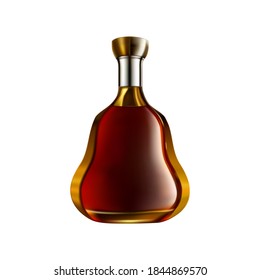 Perfume bottle isolated on white background. Vector illustration.