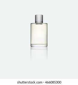 Perfume bottle isolated on white photo-realistic vector 3D illustration. svg