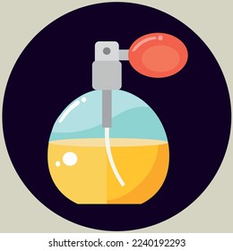 Ilustración vectorial aislada de botella Perfume
