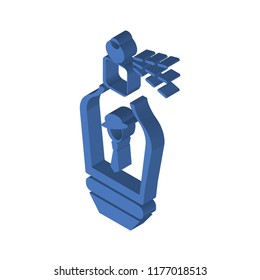 Perfume bottle isometric left top view 3D icon