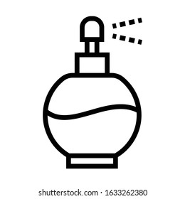 perfume bottle line icon isolated