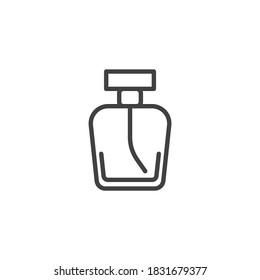 Perfume bottle line icon. linear style sign for mobile concept and web design. Fragrance perfume outline vector icon. Symbol, logo illustration. Vector graphics