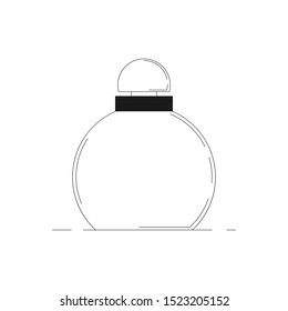 Perfume bottle line icon. Vector illustration for design and web.