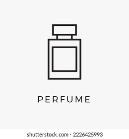 Perfume bottle line icon vector fragrance linear spray art cosmetic flat icon. Perfume illustration scent bottle design deodorant