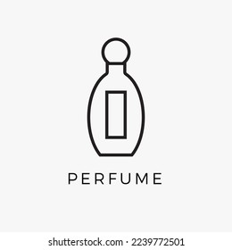 Icono de línea del frasco Perfume fragancia vectorial arte de pulverización lineal cosmético icono plano. Ilustración perfume desodorante de diseño de botellas