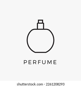 Perfume bottle line icon vector fragrance linear spray art cosmetic flat icon. Perfume illustration scent bottle design deodorant