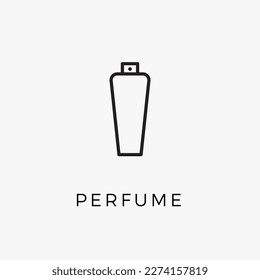 Perfume bottle line icon vector fragrance linear spray art cosmetic flat icon. Perfume illustration scent bottle design deodorant