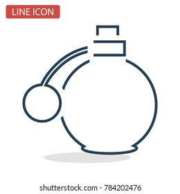 Perfume bottle line icon for web and mobile design
