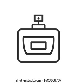 Perfume bottle, linear icon. Editable stroke