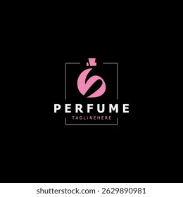 Perfume bottle logo design symbol can be used for business and cosmetic perfume shop template