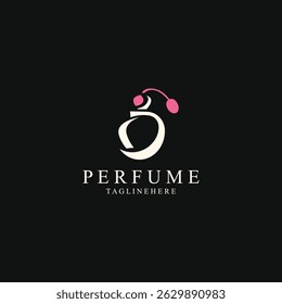 O símbolo do projeto do logotipo do frasco do perfume pode ser usado para o modelo da loja do perfume do negócio e do cosmético