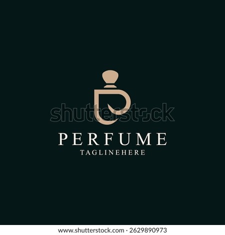 Perfume bottle logo design symbol can be used for business and cosmetic perfume shop template