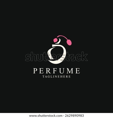 Perfume bottle logo design symbol can be used for business and cosmetic perfume shop template