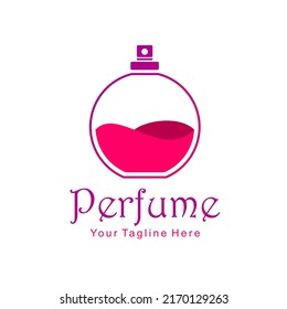 Perfume Bottle Logo Vector Template