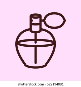 Perfume Bottle Minimalistic Flat Line Outline Stroke Icon Pictogram Symbol