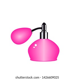 Perfume bottle on white background