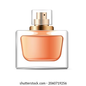 Perfume Bottle on white background, realistic vector illustration