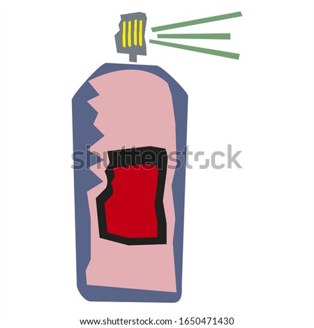 Perfume bottle painted vector illustration. Eau de parfum. Eau de toilette. 
