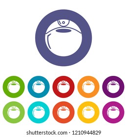 Perfume bottle round icon. Simple illustration of perfume bottle round vector icon for web