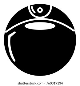 Perfume bottle round icon. Simple illustration of perfume bottle round vector icon for web