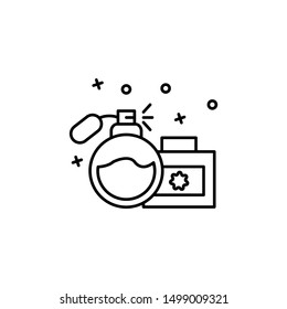 Perfume bottle scent beauty icon. Element of hygiene icon
