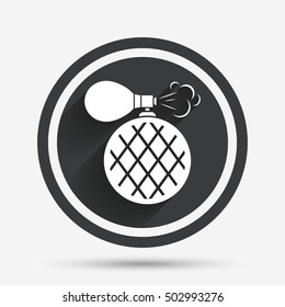 Perfume bottle sign icon. Glamour fragrance.