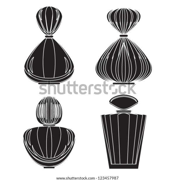 Perfume Bottle Silhouette Stock Vector (Royalty Free) 123457987
