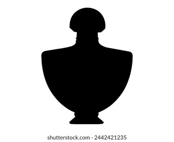 Fondo blanco del arte del vector de la silueta de la botella de perfume