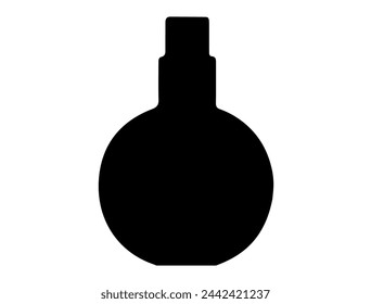 Perfume bottle silhouette vector art white background