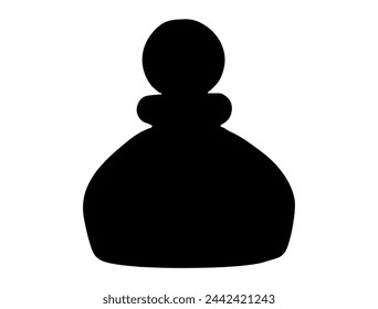 Fondo blanco del arte del vector de la silueta de la botella de perfume