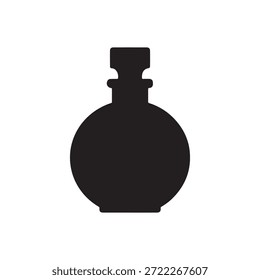 Perfume bottle silhouette vector flat illustration design on white background
