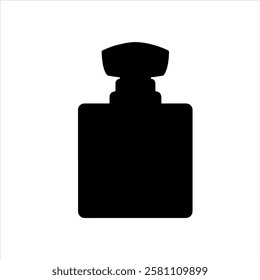 Perfume bottle silhouette vector icon sign symbol illustration design.