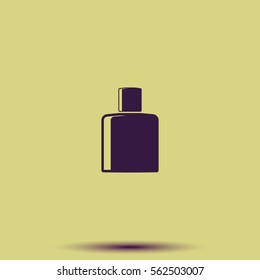 Perfume bottle simple flat icon.