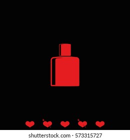 Perfume bottle simple flat icon.
