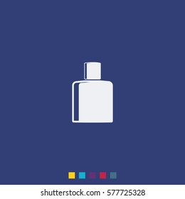 Perfume bottle simple flat icon.