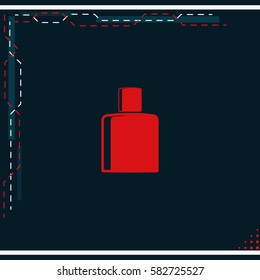 Perfume bottle simple flat icon.