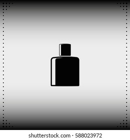 Perfume bottle simple flat icon.