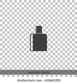 Perfume bottle simple flat icon.