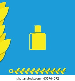 Perfume bottle simple flat icon.