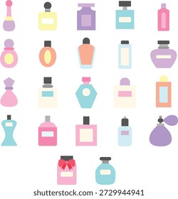 Botella de perfume Ilustración plana simple