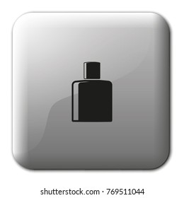 Perfume bottle simple flat vector icon.