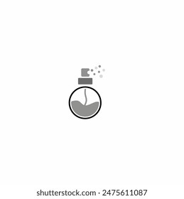 Perfume bottle spray icon vector. Fragrance  